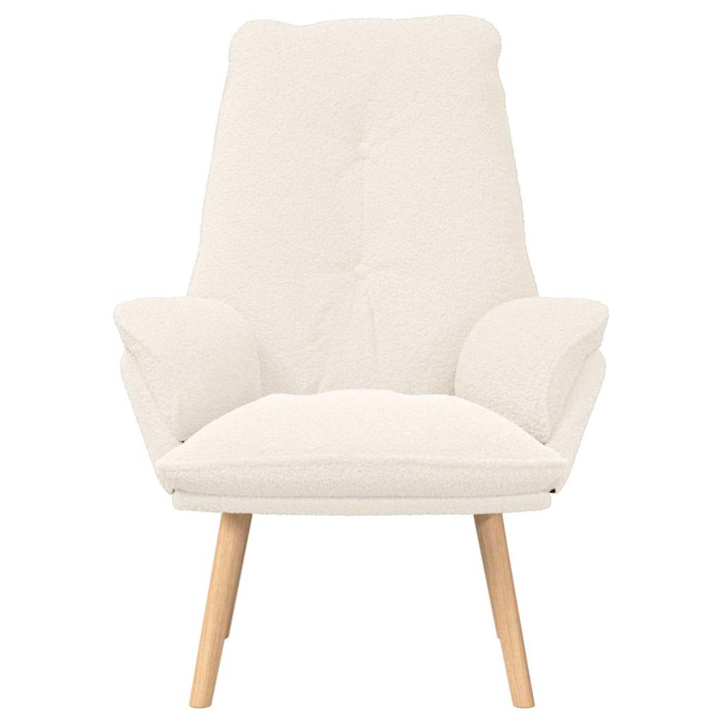 Sessel Creme 69 x 74 x 93 cm Sherpa-Stoff