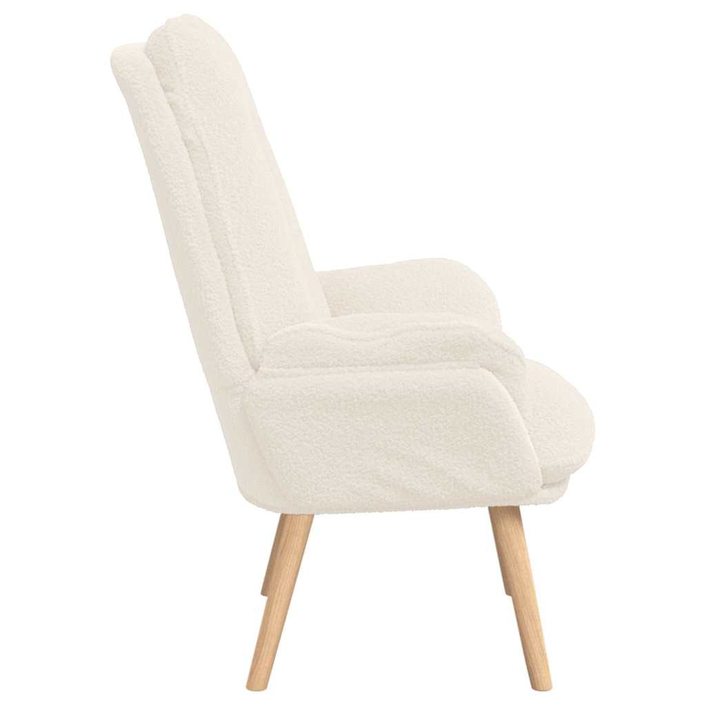 Sessel Creme 69 x 74 x 93 cm Sherpa-Stoff