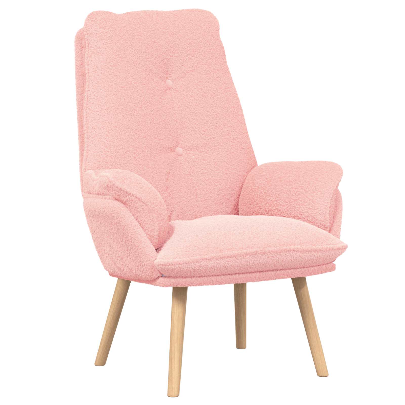 Sessel Rosa 69 x 74 x 93 cm Sherpa-Stoff