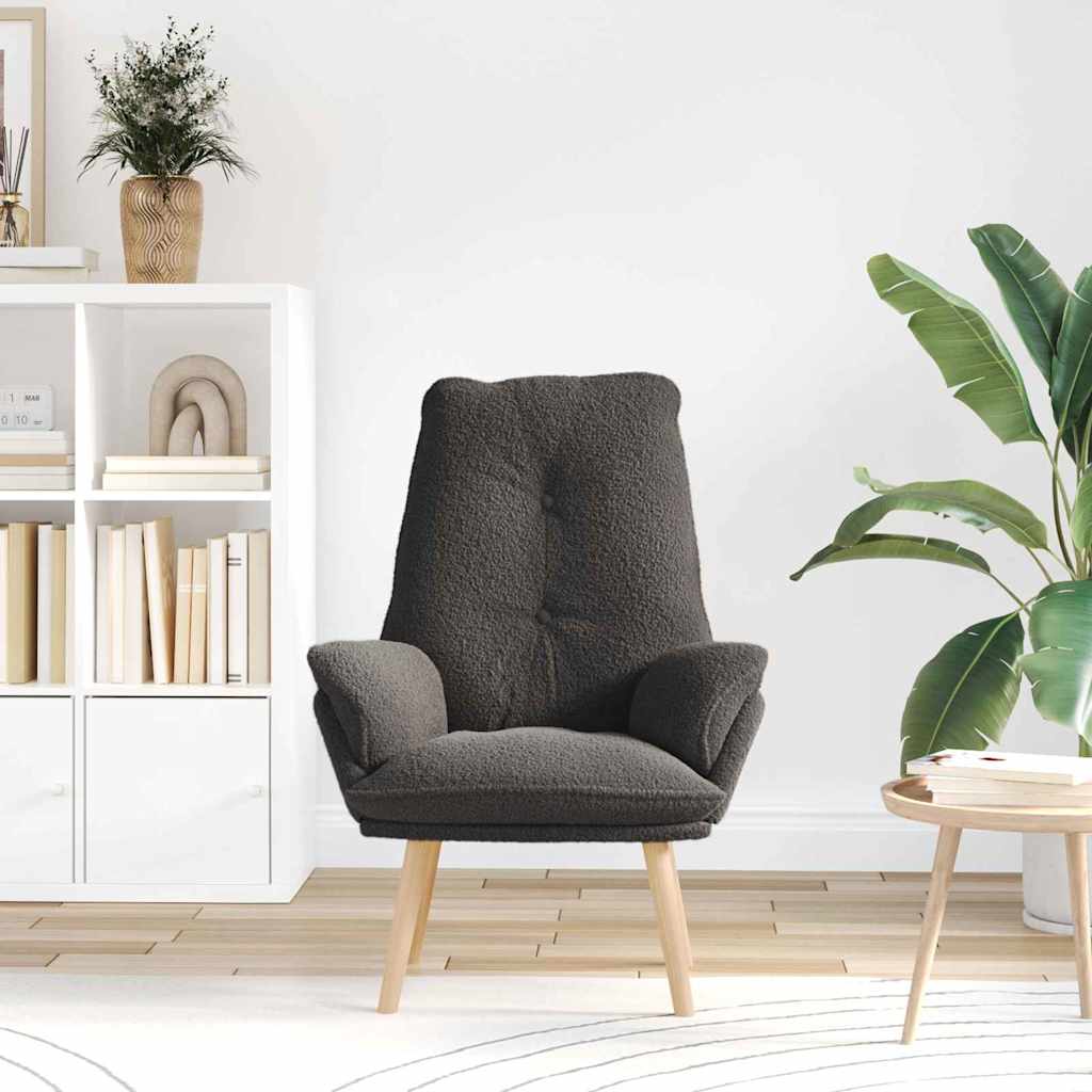 Sessel Dunkelgrau 69 x 74 x 93 cm Sherpa-Stoff