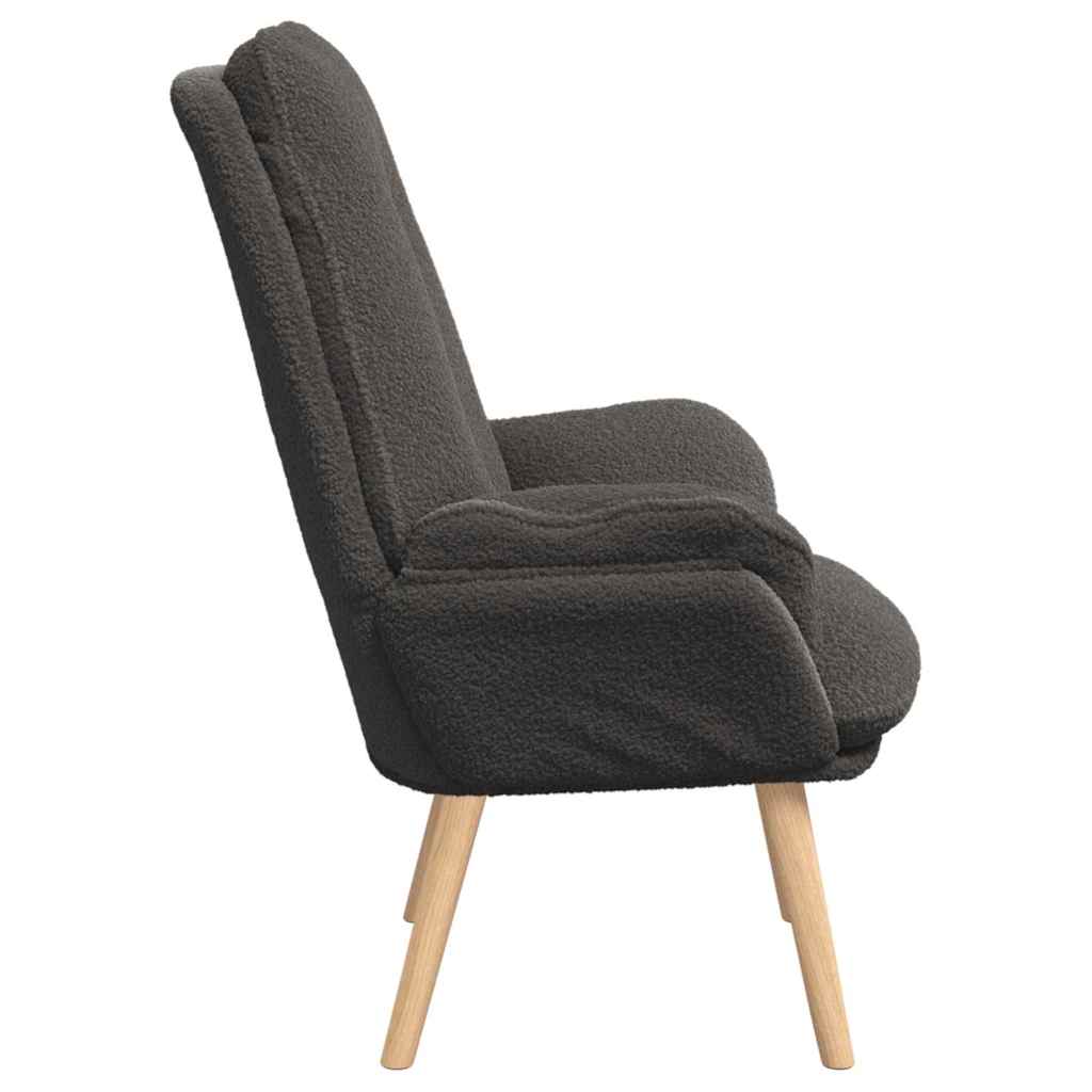Sessel Dunkelgrau 69 x 74 x 93 cm Sherpa-Stoff