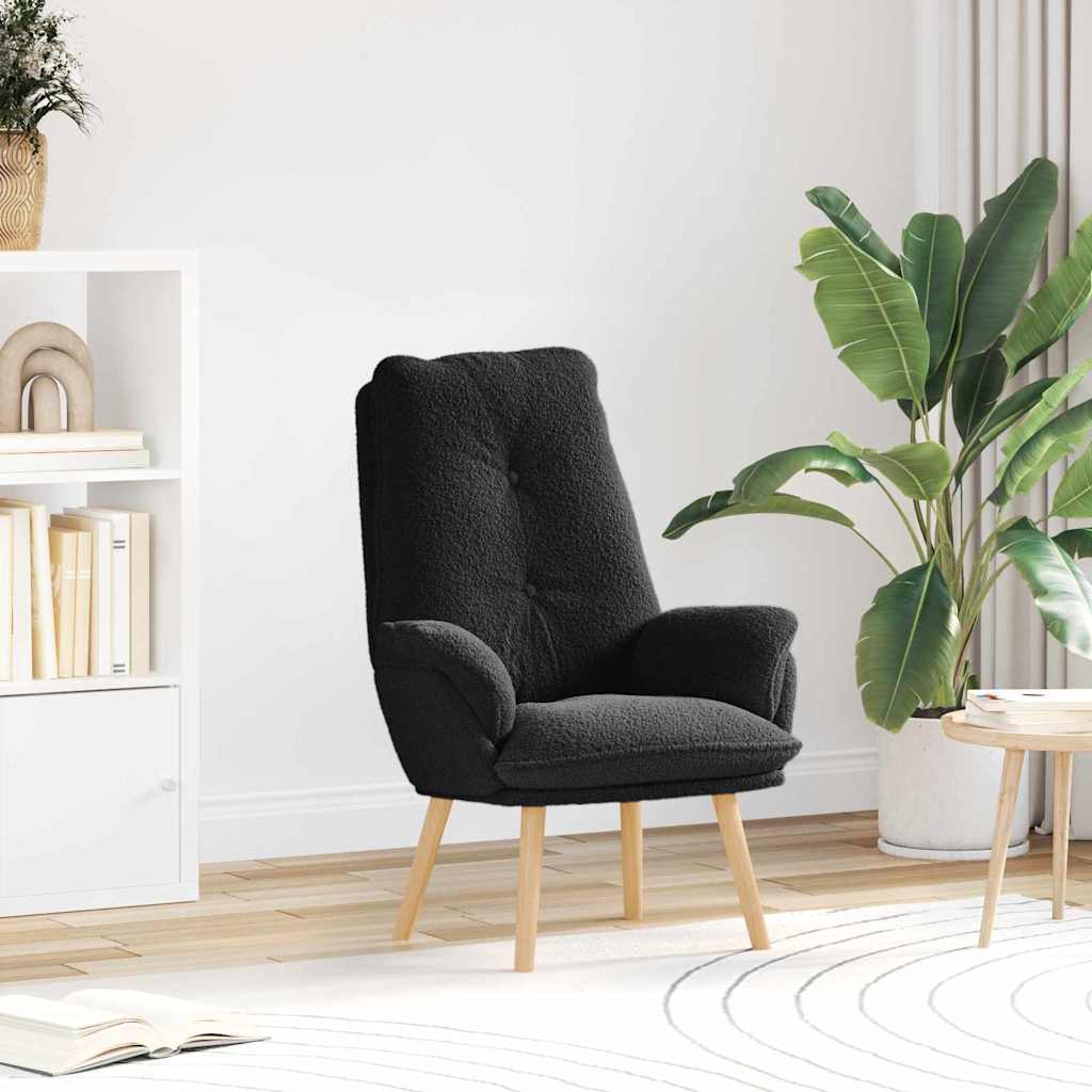Sessel Schwarz 69 x 74 x 93 cm Sherpa-Stoff