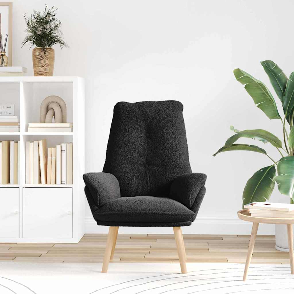 Sessel Schwarz 69 x 74 x 93 cm Sherpa-Stoff