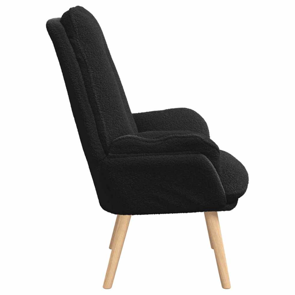 Sessel Schwarz 69 x 74 x 93 cm Sherpa-Stoff