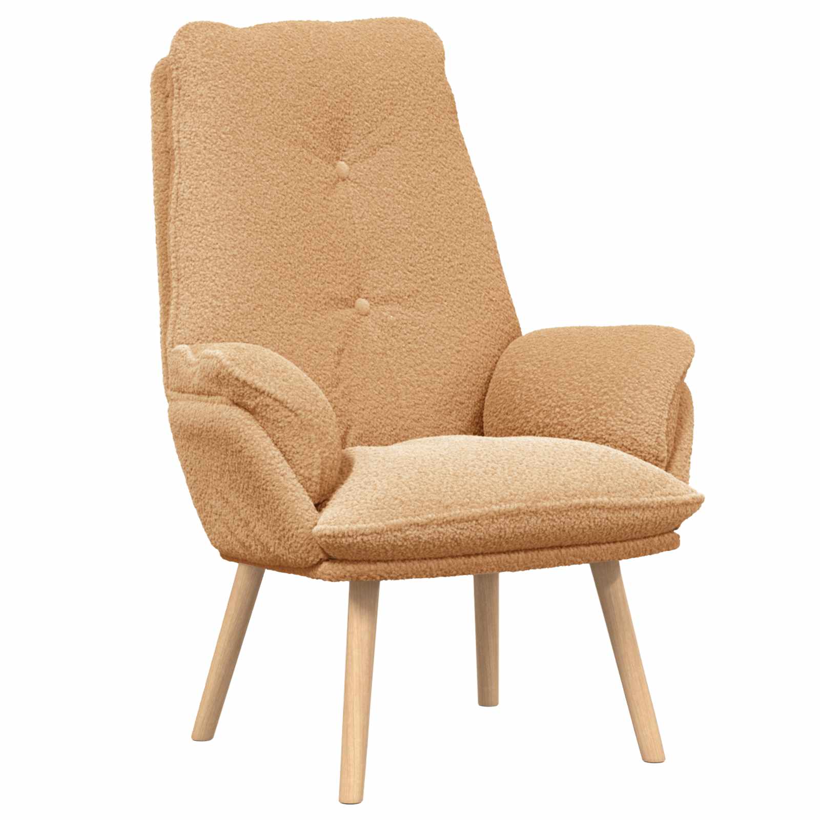 Sessel Beige 69 x 74 x 93 cm Sherpa-Stoff