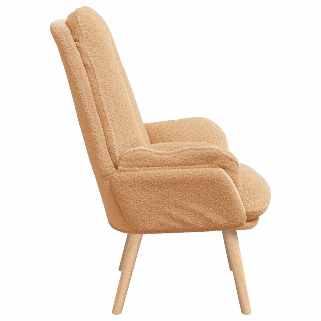 Sessel Beige 69 x 74 x 93 cm Sherpa-Stoff