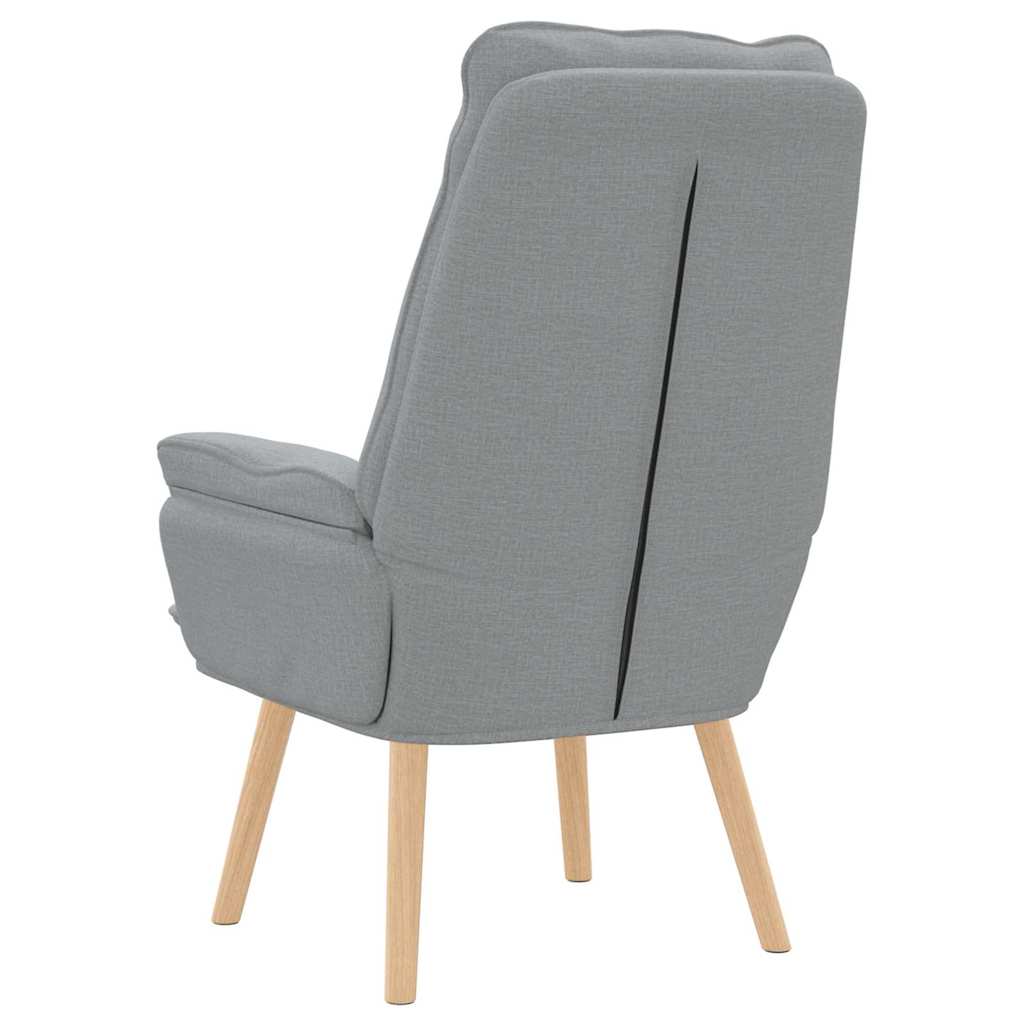 Sessel Hellgrau 69 x 74 x 93 cm Stoff und Sperrholz