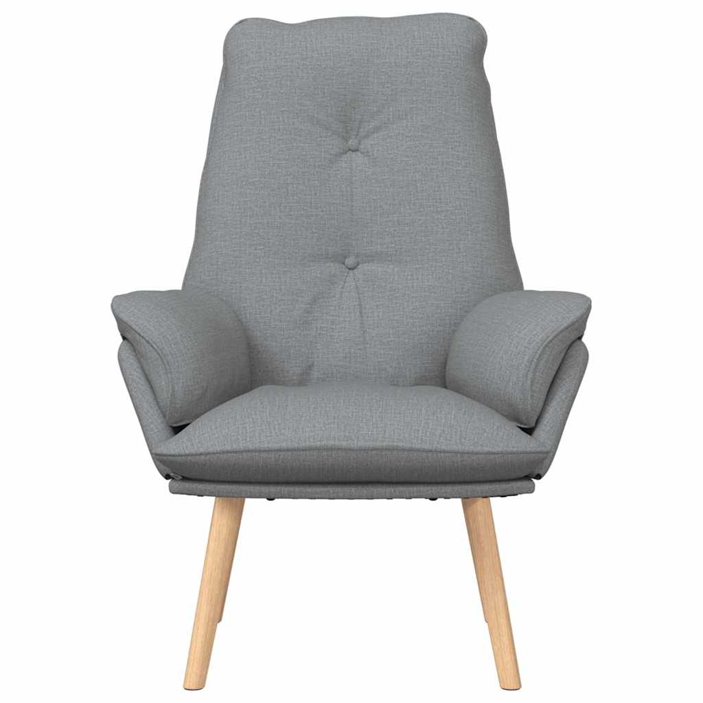 Sessel Hellgrau 69 x 74 x 93 cm Stoff und Sperrholz