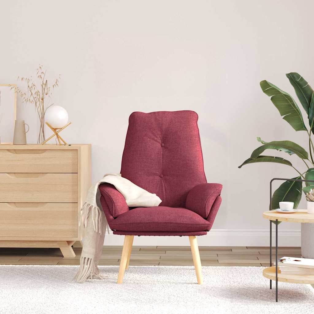 Sessel Weinrot 69 x 74 x 93 cm Stoff und Sperrholz