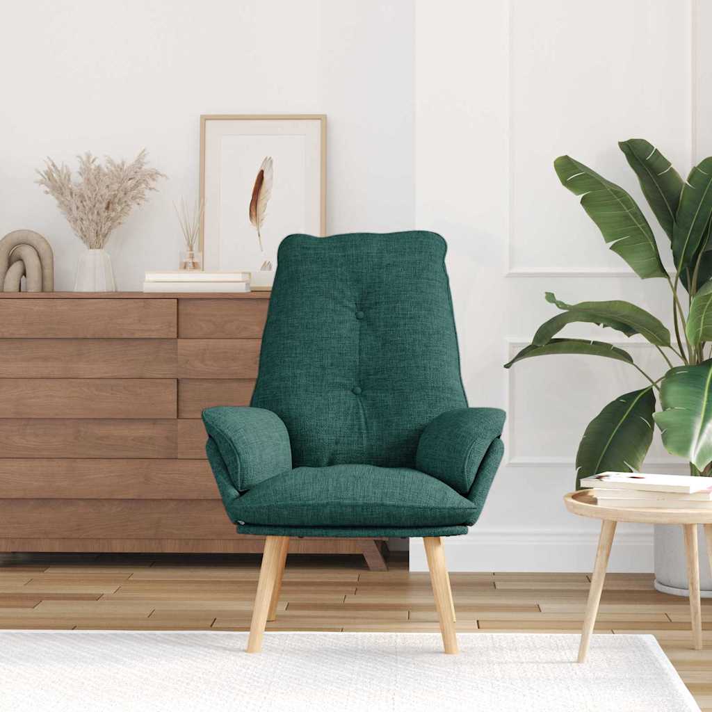 Sessel Dunkelgrün 69 x 74 x 93 cm Stoff und Sperrholz