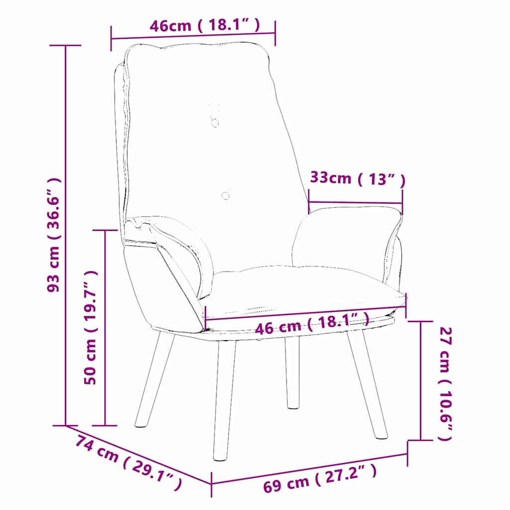 Sessel Dunkelgrün 69 x 74 x 93 cm Stoff und Sperrholz