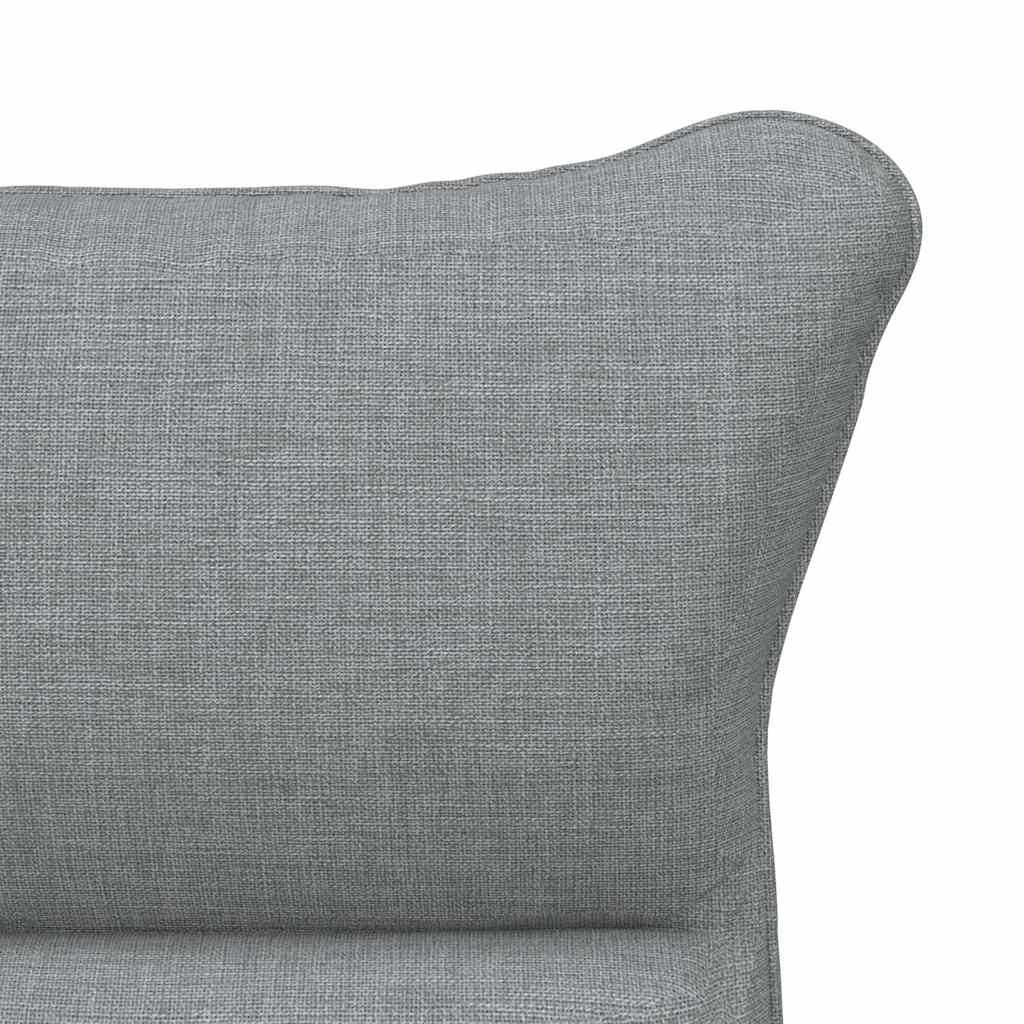Sessel Hellgrau 69 x 74 x 93 cm Stoff und Sperrholz