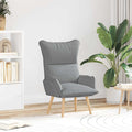 Sessel Hellgrau 69 x 74 x 93 cm Stoff und Sperrholz