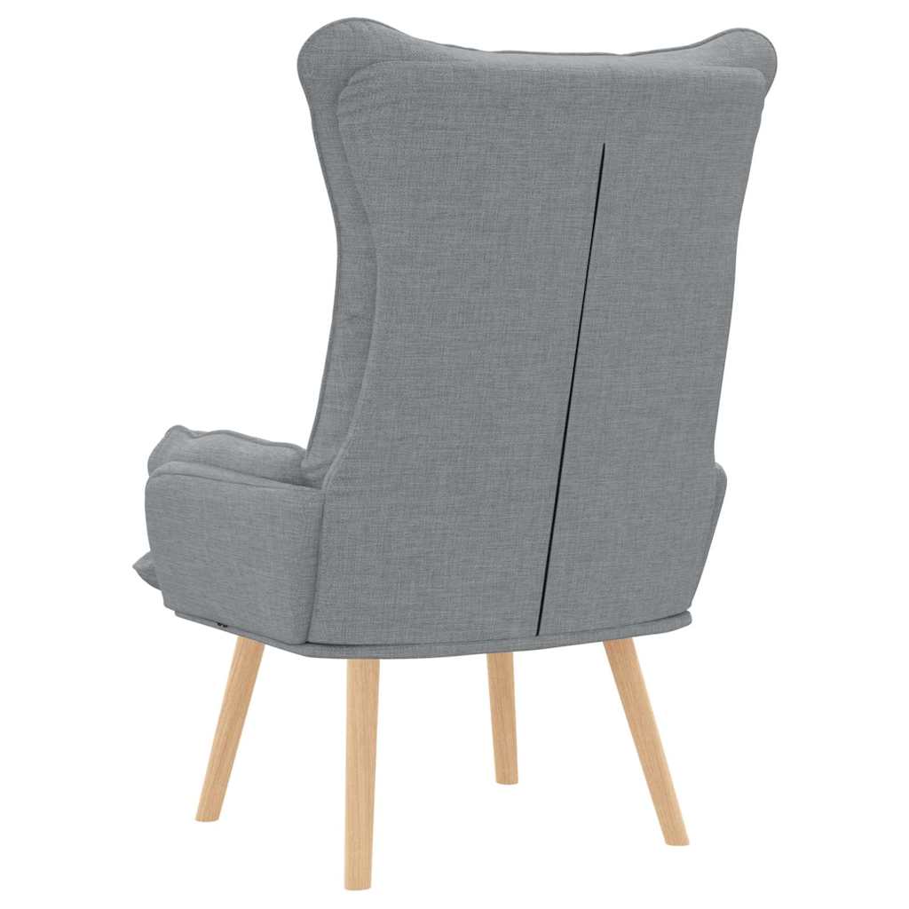 Sessel Hellgrau 69 x 74 x 93 cm Stoff und Sperrholz