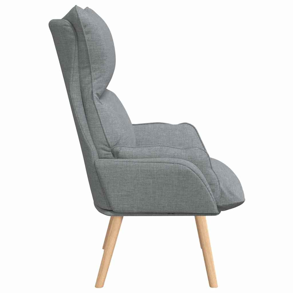 Sessel Hellgrau 69 x 74 x 93 cm Stoff und Sperrholz