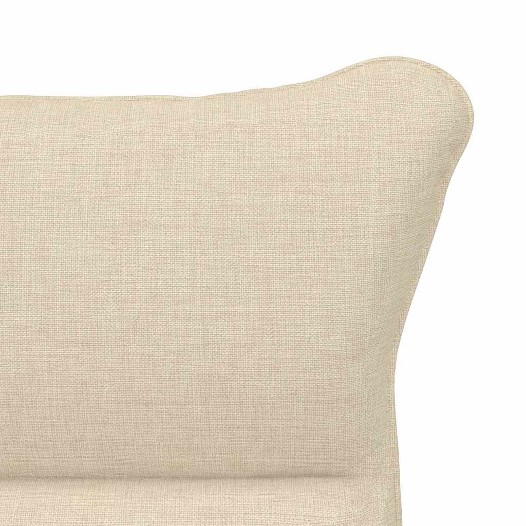 Sessel Creme 69 x 74 x 93 cm Stoff und Sperrholz
