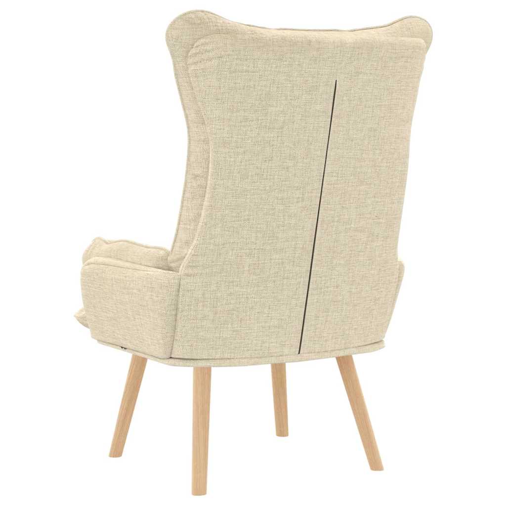 Sessel Creme 69 x 74 x 93 cm Stoff und Sperrholz