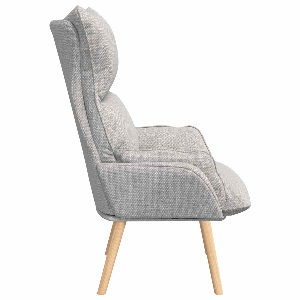 Sessel Wolkengrau Stoff und Sperrholz