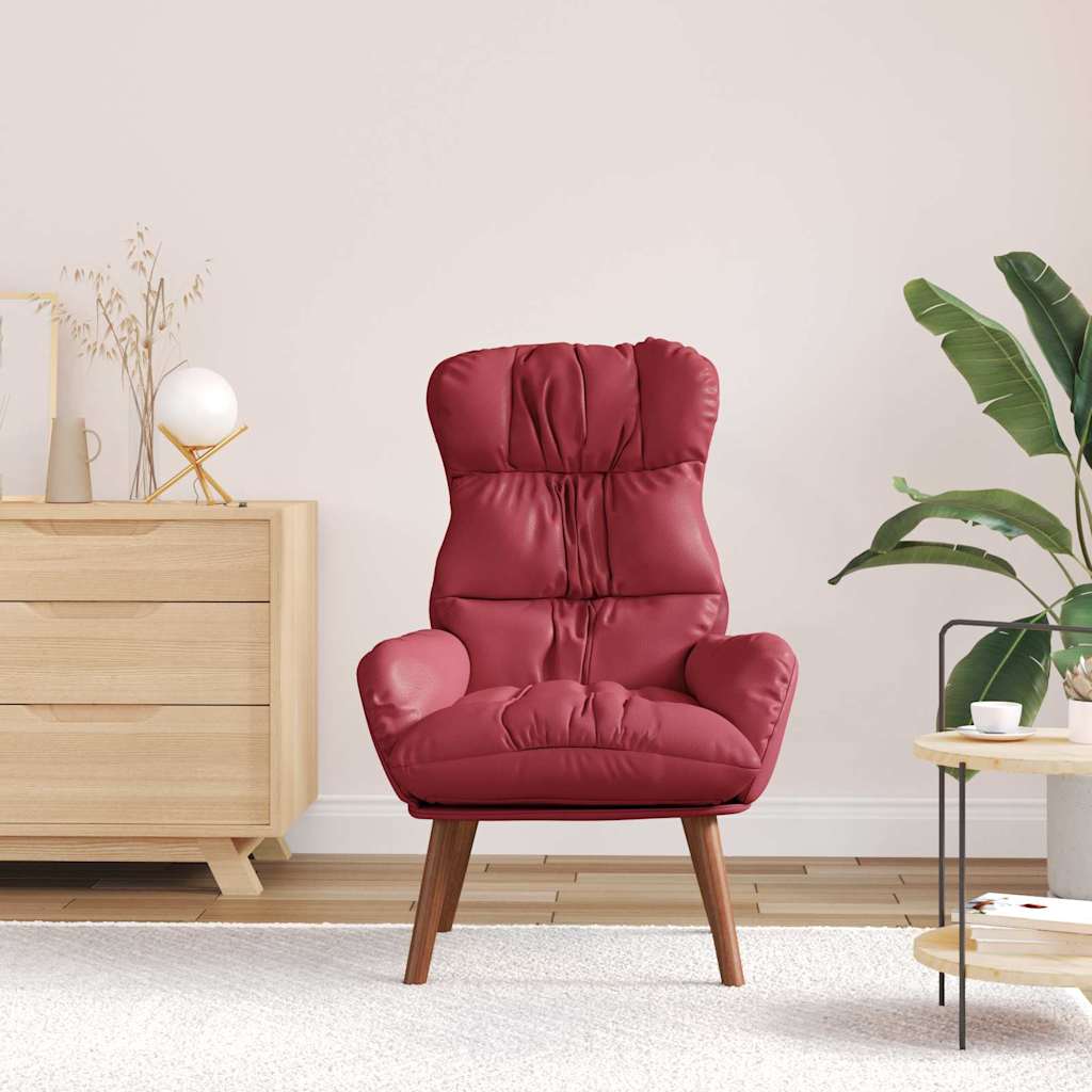 Sessel Weinrot 69 x 74 x 93 cm Kunstleder