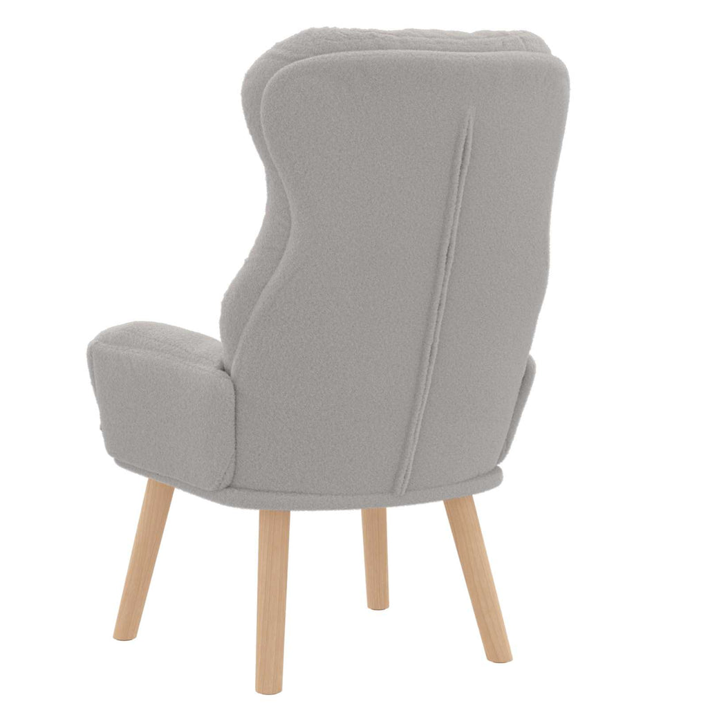 Sessel Hellgrau 69 x 74 x 93 cm Sherpa-Stoff