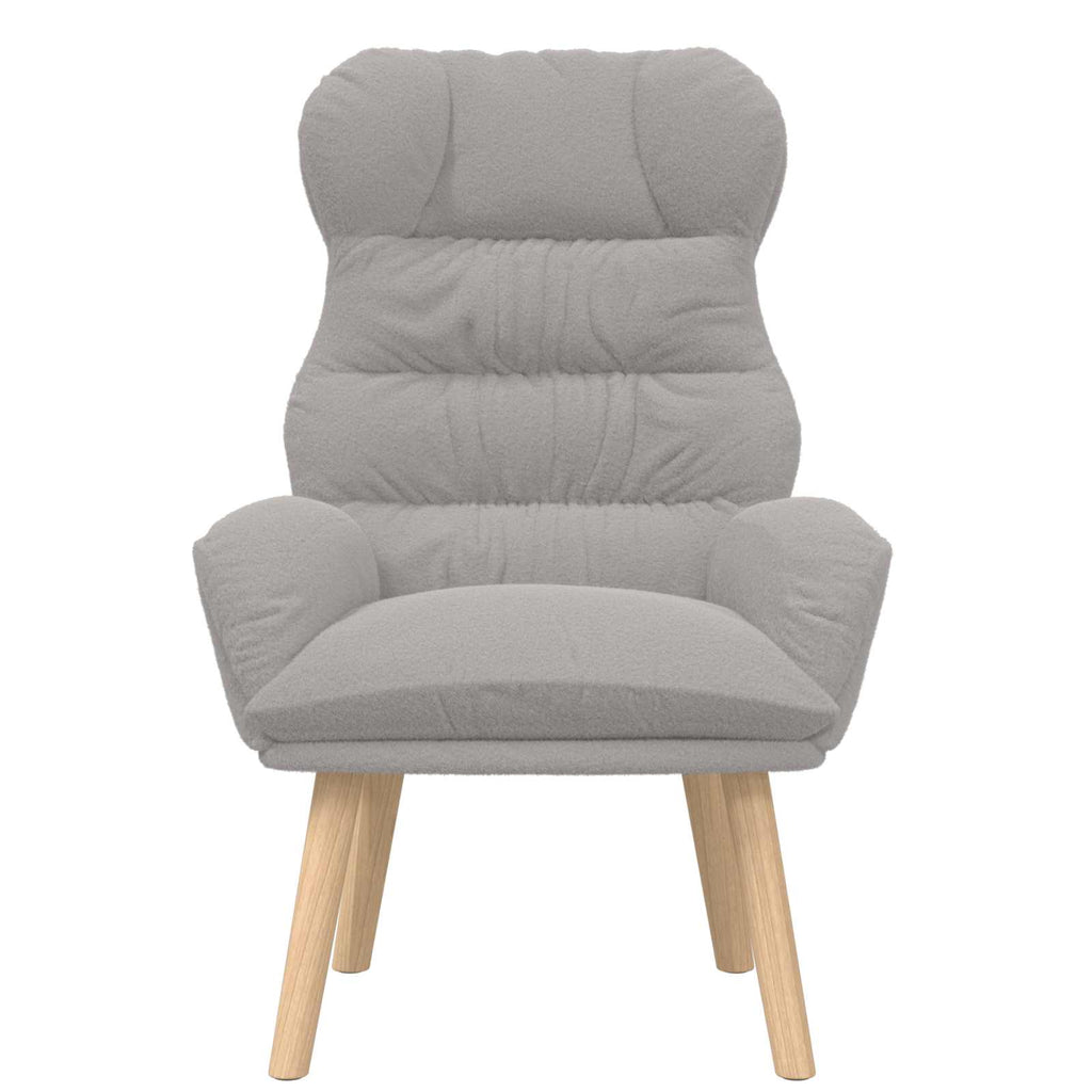 Sessel Hellgrau 69 x 74 x 93 cm Sherpa-Stoff