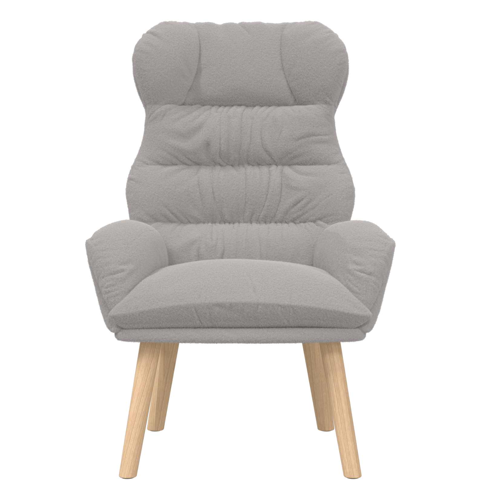 Sessel Hellgrau 69 x 74 x 93 cm Sherpa-Stoff