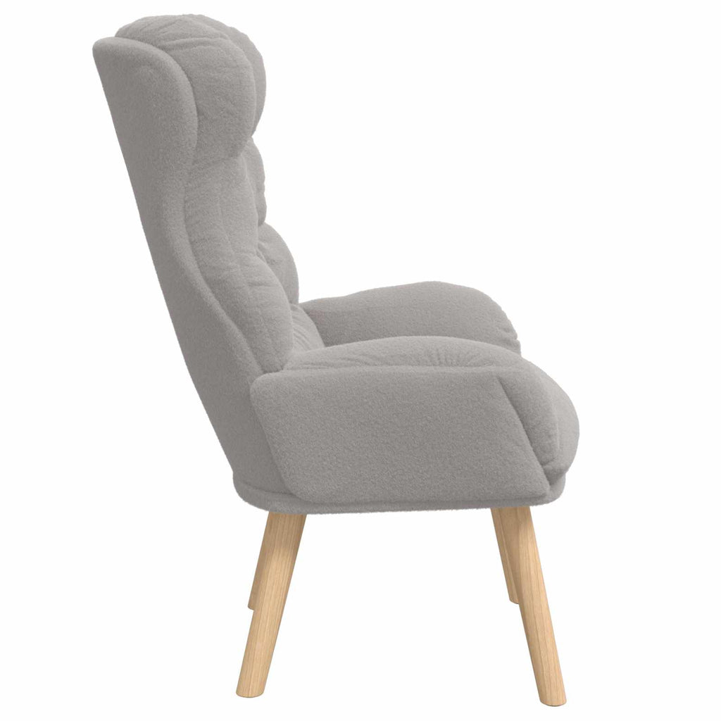Sessel Hellgrau 69 x 74 x 93 cm Sherpa-Stoff