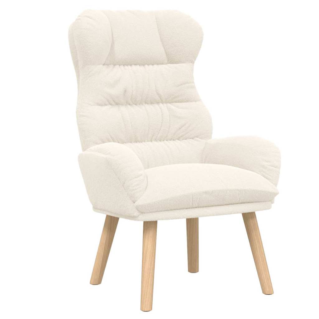 Sessel Creme 69 x 74 x 93 cm Sherpa-Stoff