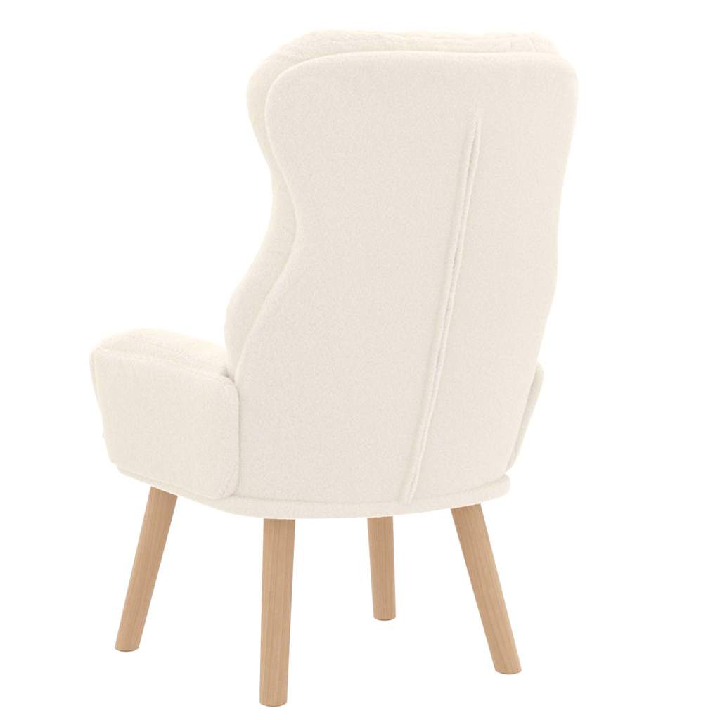 Sessel Creme 69 x 74 x 93 cm Sherpa-Stoff
