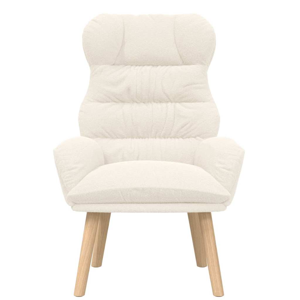 Sessel Creme 69 x 74 x 93 cm Sherpa-Stoff