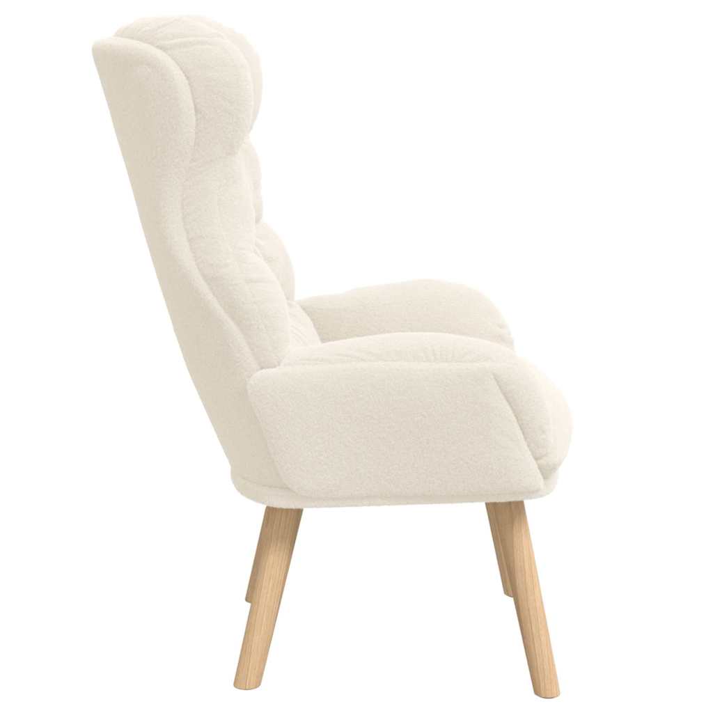 Sessel Creme 69 x 74 x 93 cm Sherpa-Stoff