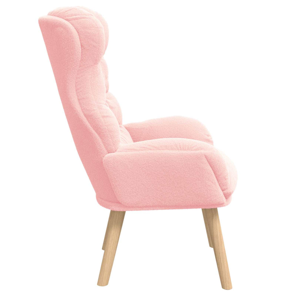 Sessel Rosa 69 x 74 x 93 cm Sherpa-Stoff