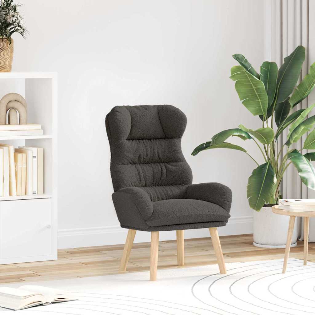 Sessel Dunkelgrau 69 x 74 x 93 cm Sherpa-Stoff