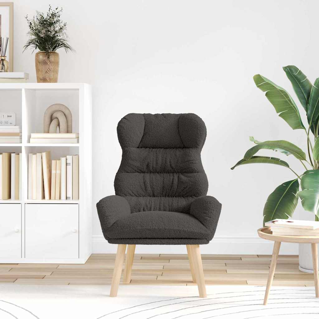 Sessel Dunkelgrau 69 x 74 x 93 cm Sherpa-Stoff