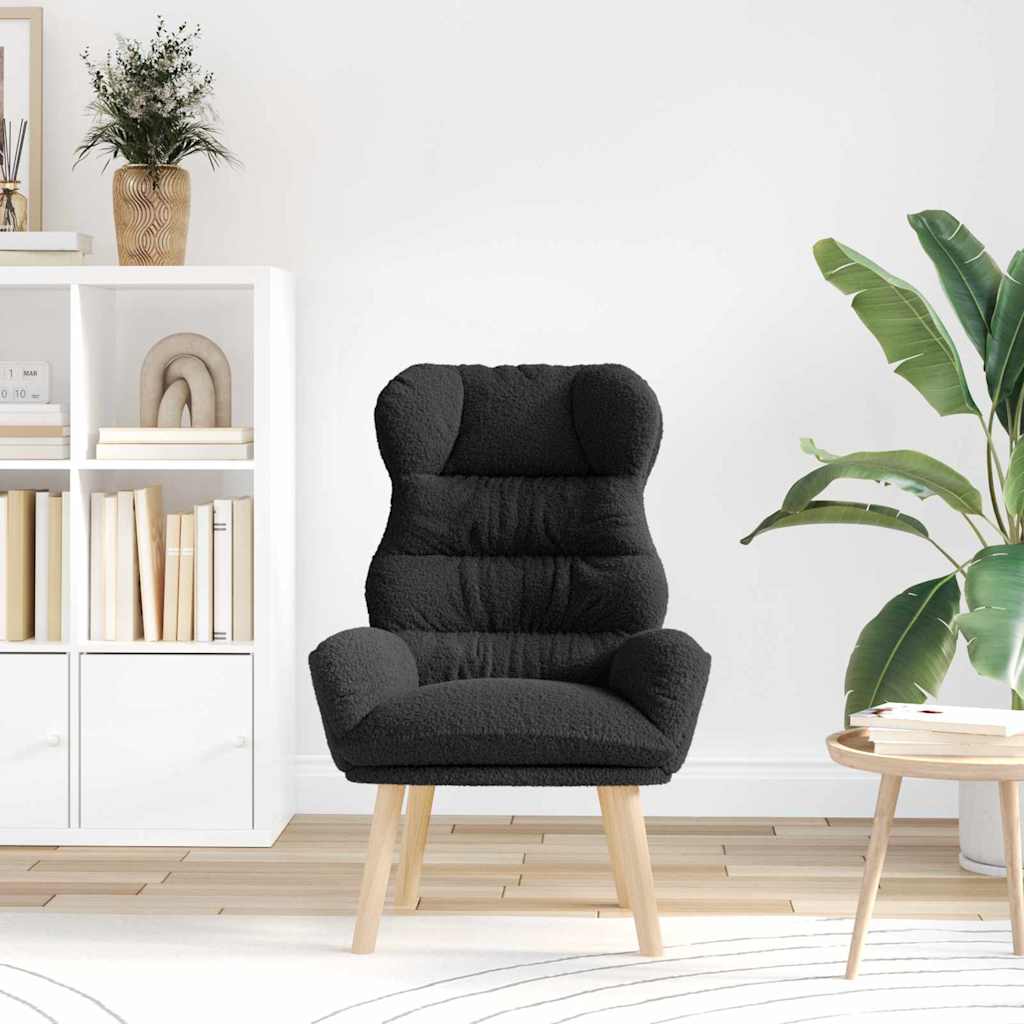Sessel Schwarz 69 x 74 x 93 cm Sherpa-Stoff