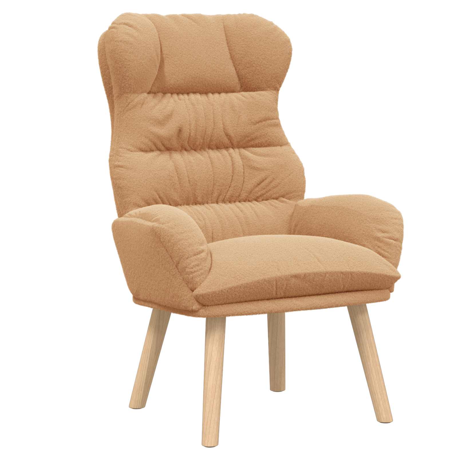 Sessel Beige 69 x 74 x 93 cm Sherpa-Stoff