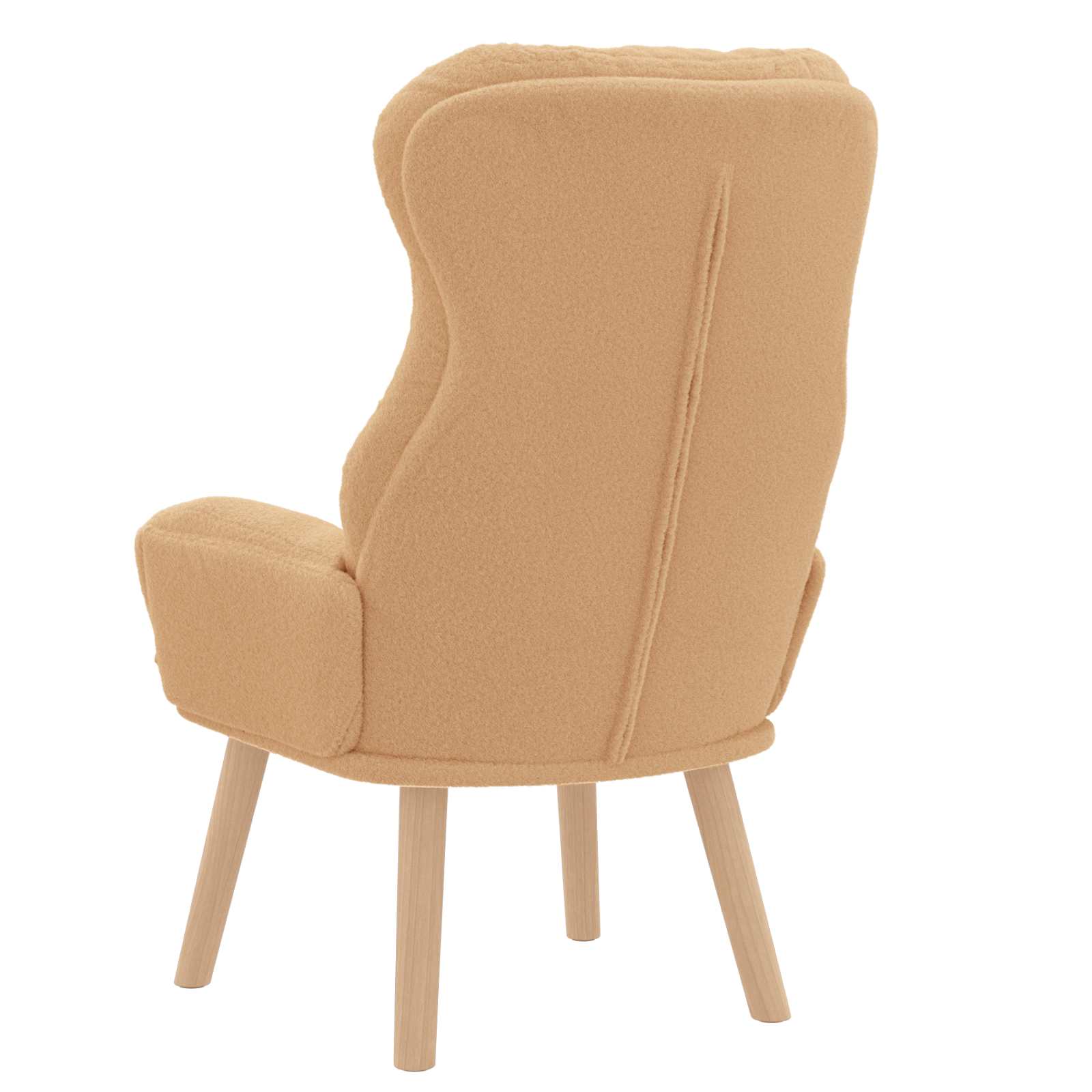 Sessel Beige 69 x 74 x 93 cm Sherpa-Stoff