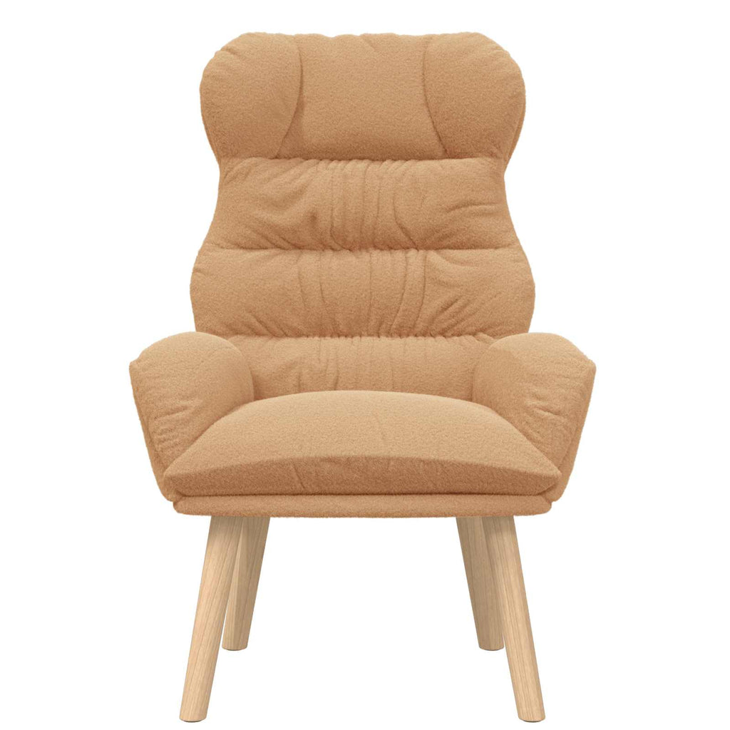 Sessel Beige 69 x 74 x 93 cm Sherpa-Stoff