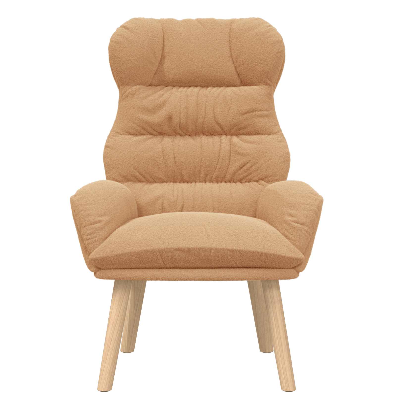 Sessel Beige 69 x 74 x 93 cm Sherpa-Stoff