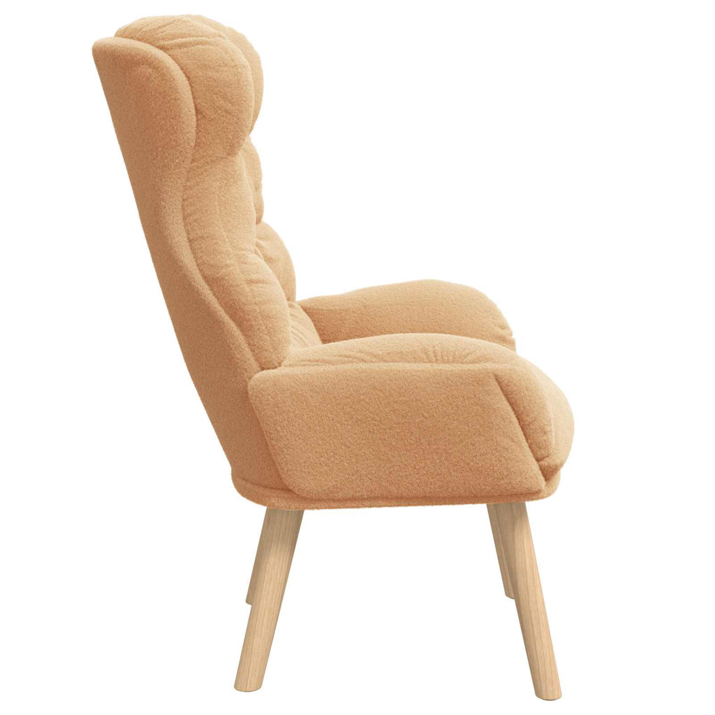 Sessel Beige 69 x 74 x 93 cm Sherpa-Stoff