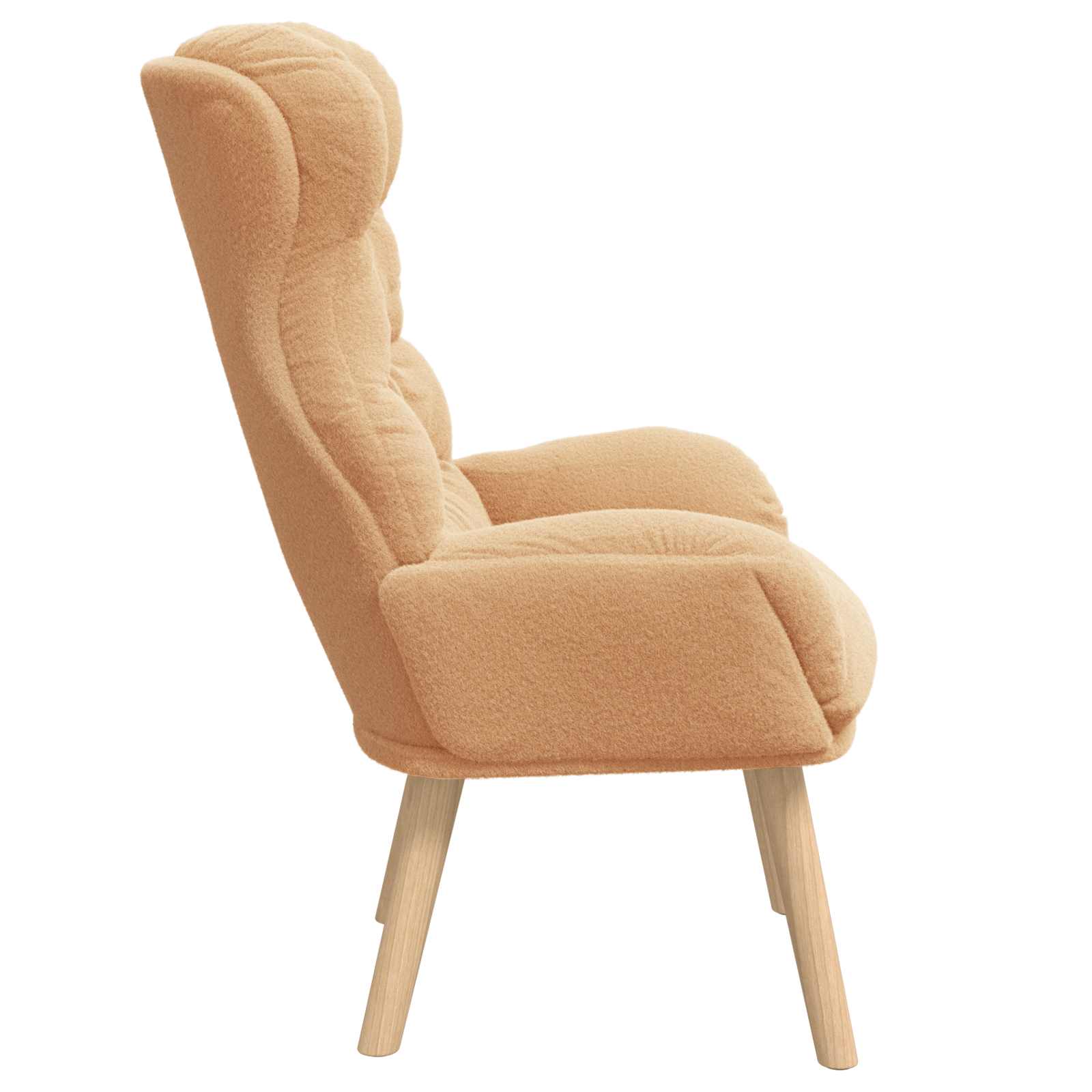 Sessel Beige 69 x 74 x 93 cm Sherpa-Stoff
