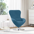 Eiersessel Blau Samt