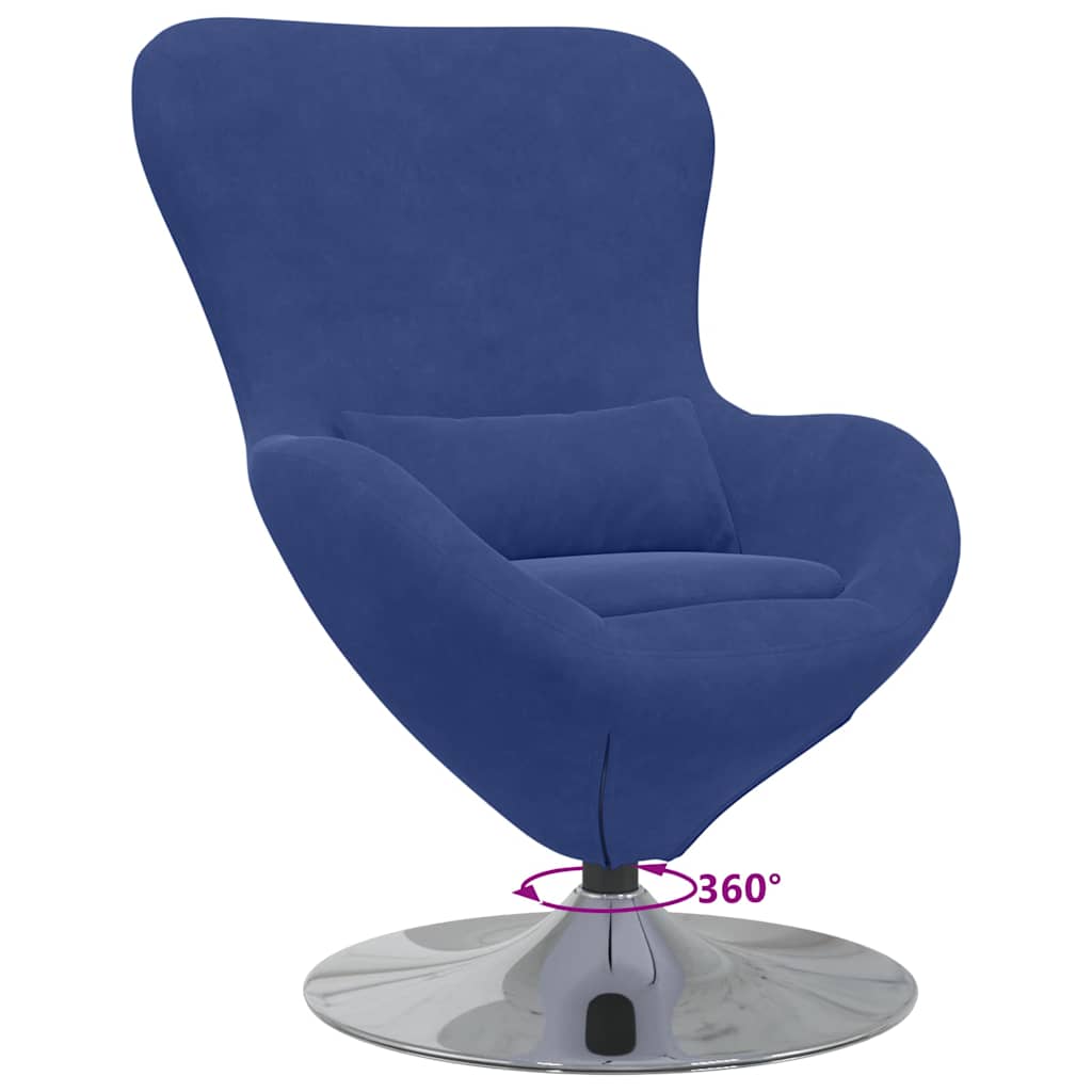 Eiersessel Polizeiblau Samt