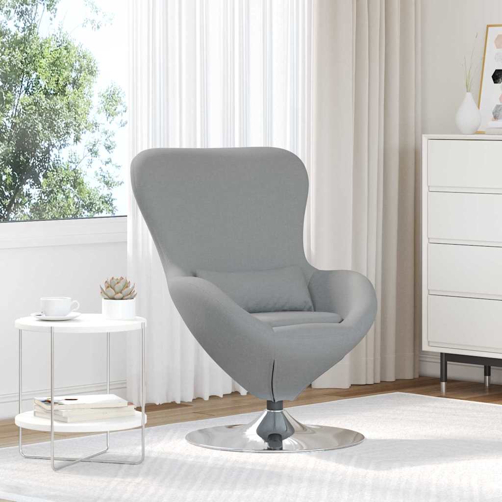 Eiersessel Hellgrau 63 x 73 x 90 cm Stoff