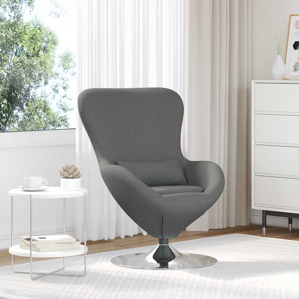 Eiersessel Dunkelgrau 63 x 73 x 90 cm Stoff