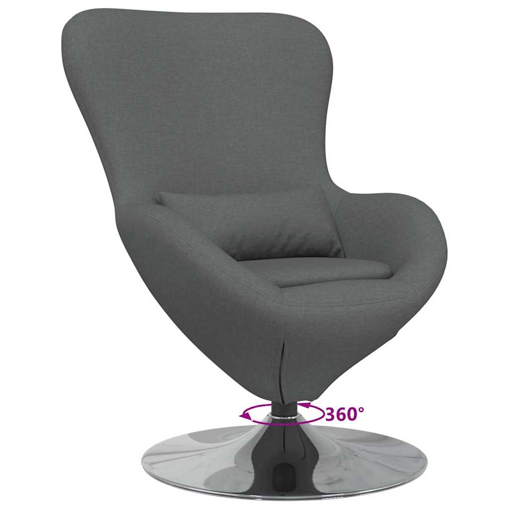Eiersessel Dunkelgrau 63 x 73 x 90 cm Stoff