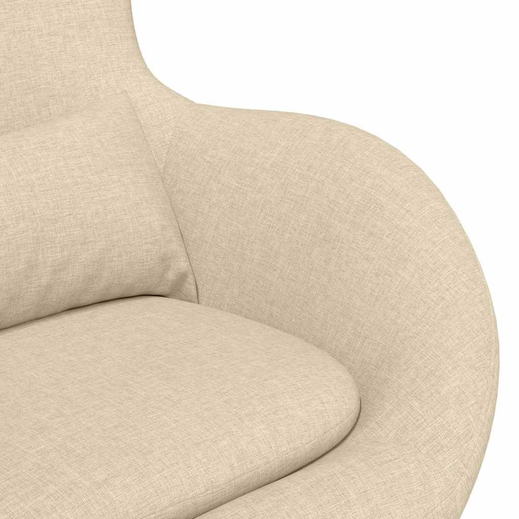 Eiersessel Creme 63 x 73 x 90 cm Stoff