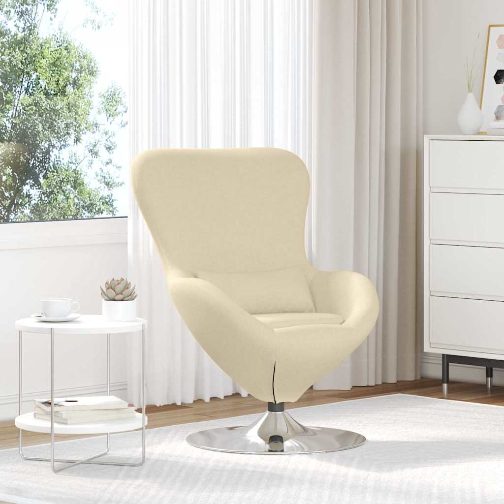 Eiersessel Creme 63 x 73 x 90 cm Stoff
