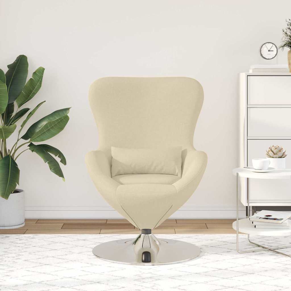 Eiersessel Creme 63 x 73 x 90 cm Stoff
