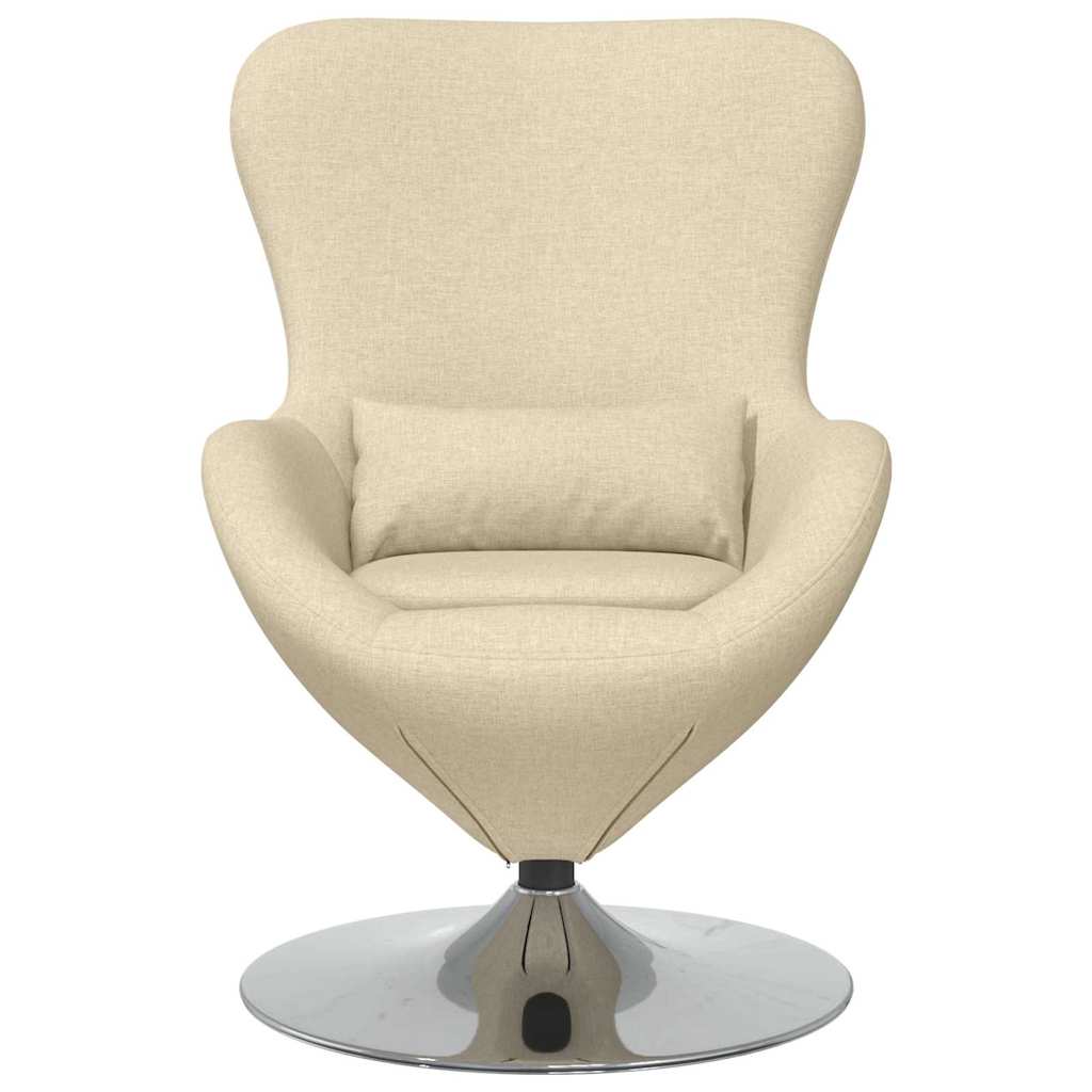 Eiersessel Creme 63 x 73 x 90 cm Stoff